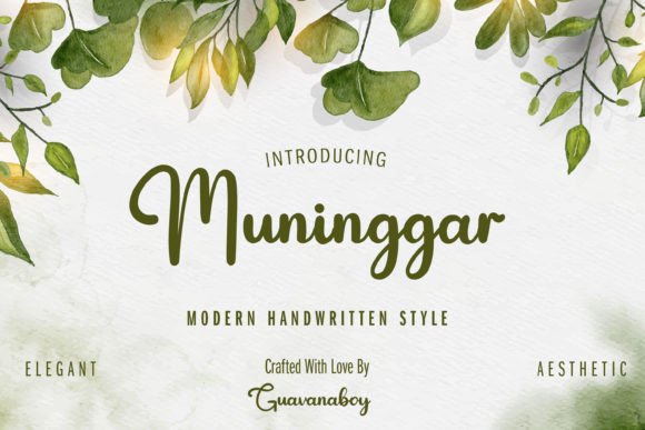 Muninggar: A Modern Handwritten Typeface for Editorial Design