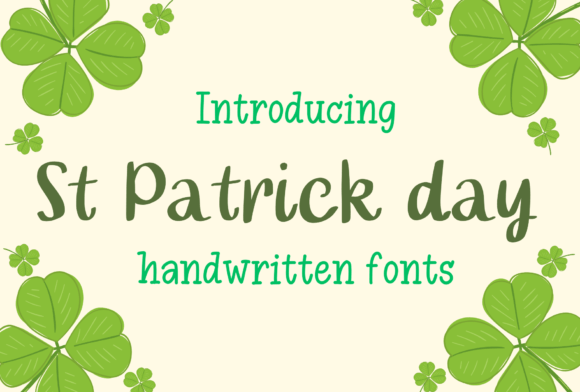 St Patrick Day Font: A Sweet Handwritten Typeface for Branding